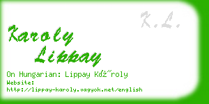 karoly lippay business card